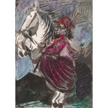 Pablo Picasso, Spanish 1881-1973- Femme au Cheval,1959; offset lithograph in colours, signed and