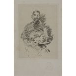 James Abbott McNeill Whistler RBA, American 1834-1903- Stéphane Mallarmé, 1894; lithograph on