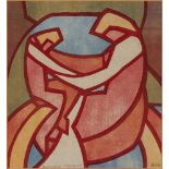 Claude Flight, British 1881-1955- Mother and Child [Coppel CF 33], c.1929; linocut in colours on