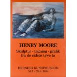 Henry Moore OM CH FBA, British 1898-1986- Herning Kunstmuseum Poster, 1984; offset lithographic