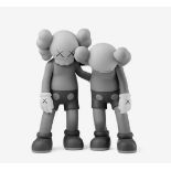 Property of a KAWS collector, KAWS, American b.1974- Along The Way (Grey), 2019; a pair of painted