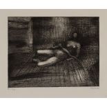 Henry Moore OM CH FBA, British 1898-1986- Reclining Figure A, 1978; etching on wove, signed and