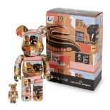 Be@rbrick, Japanese Contemporary- Warhol x Basquiat #2 100% and 400%, 2021; two painted vinyl