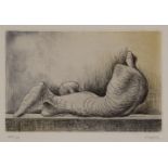 Henry Moore OM CH FBA, British 1898-1986- Reclining Figure: Back [CGM 424], 1976; etching with