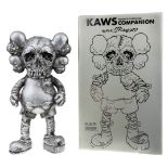 Property of a KAWS collector, KAWS, American b.1974- Companion (Pushead Version) (silver), 2005;