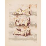 Henry Moore OM CH FBA, British 1898-1986- Three Reclining Figures [CGM 183], 1972; lithograph in