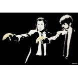 Banksy, British b.1974- Pulp Fiction, 2004; screenprint in colours on wove, numbered from the