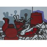 Patrick Caulfield CBE RA, British 1936-2005- Glazed Earthenware, 1976; screenprint on wove, signed