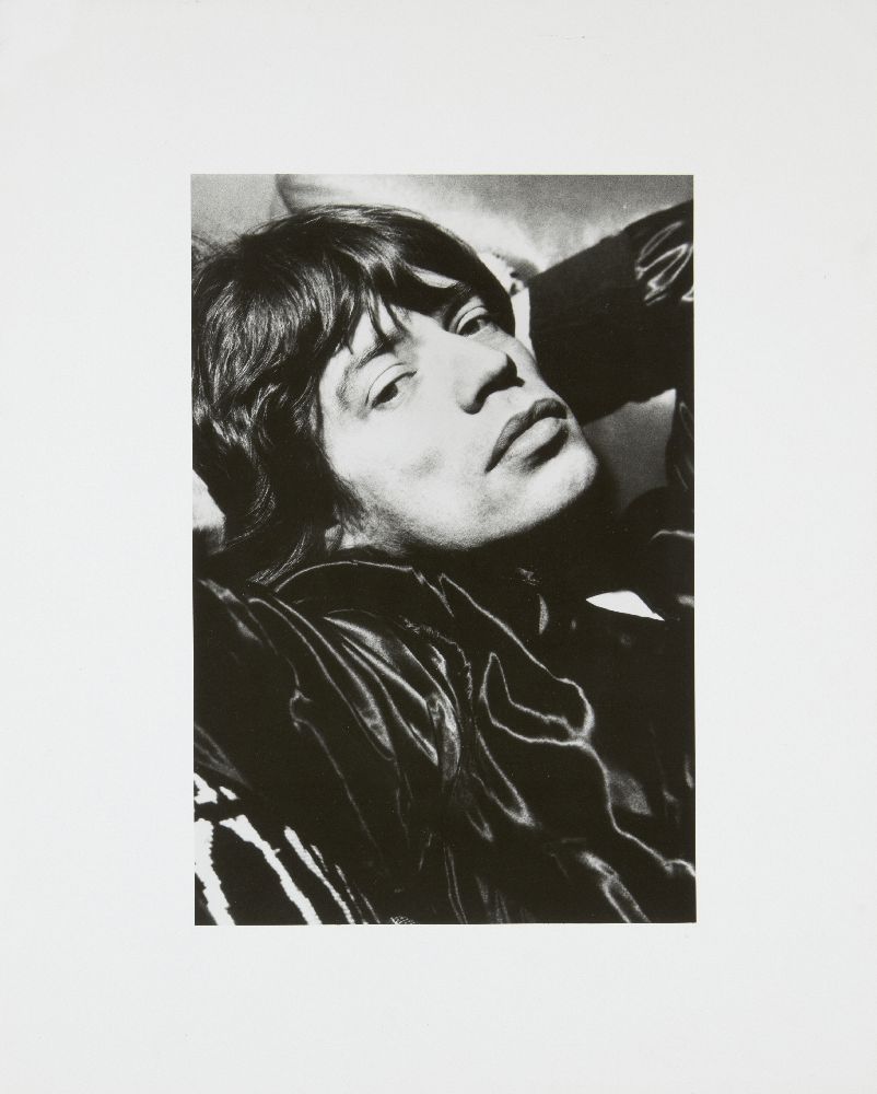 After Helmut Newton, German 1920-2004 Mick Jagger, Paris, 1977; photographic print on gloss
