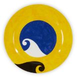 Patrick Caulfield CBE RA, British 1936-2005- Ipanema, 1992; bone china plate in colours, with