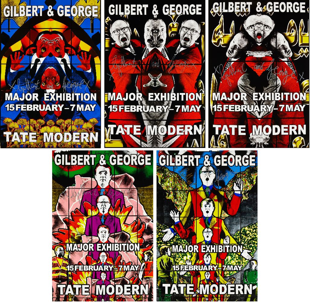 Gilbert & George, British b.1943 & b.1942- Major Exhibition Tate Modern, 2007; five digital