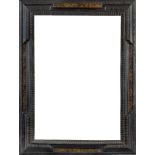 A Dutch Ebonized Ripple-Moulded Frame, early 19th century, with with various ripples to the sight,