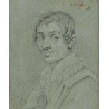 Attributed to Ottavio Maria Leoni, Italian 1578-1630- Portrait of a man, bust-length, turned to