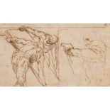 Jacopo Negretti, called Palma il Giovane, Italian c.1550-1628- Studies of a muscular man bending