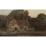 George Price Boyce, RWS, British 1826-1897- A receiving house of the Royal Humane Society,