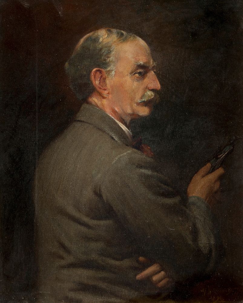 John Frederick Harrison Dutton, British fl.1893-1909- Portrait of Thomas Hardy OM (1840-1928),