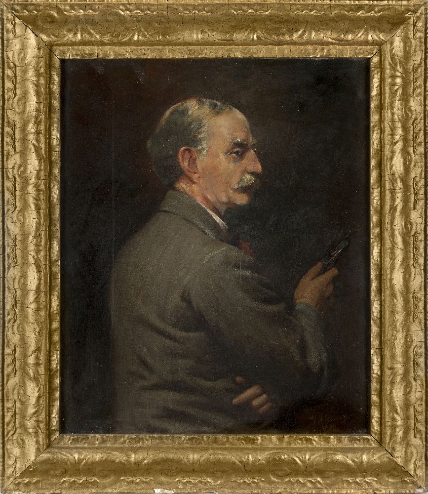 John Frederick Harrison Dutton, British fl.1893-1909- Portrait of Thomas Hardy OM (1840-1928), - Image 2 of 3