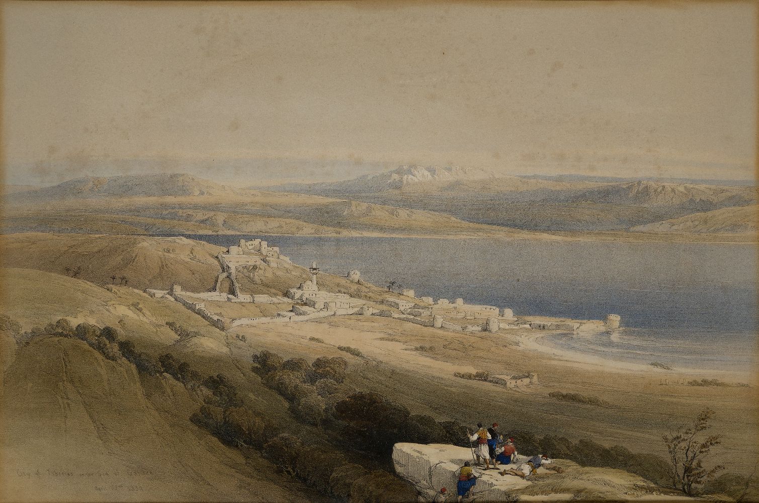 David Roberts RA RBA, British 1796-1864- Jerusalem from the South, signed David Roberts April 12th - Image 3 of 4