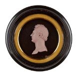 Peter Rouw, British, 1770-1852, a wax portrait relief of William Clay Esq, dated 1815, signed P Rowu