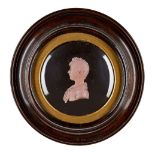 Peter Rouw, British, 1770-1852, a wax portrait relief of a young lady, dated 1816, signed P Rouw,