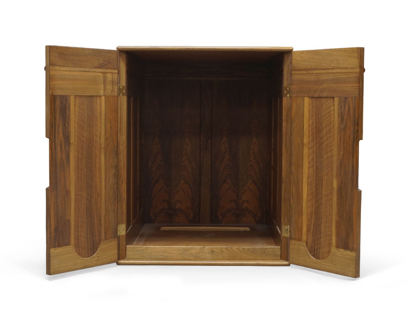 Alan Peters (1933-2009), a Devon walnut safe cabinet, 1994, two hinged panelled doors with - Image 2 of 2