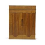 Alan Peters (1933-2009), a Devon walnut safe cabinet, 1994, two hinged panelled doors with