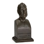 An English bronze portrait bust of William IV, by Samuel Parker, inscribed to the front William