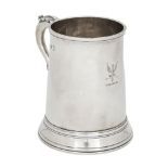 A George III silver half pint mug, London, 1786, probably Hester Bateman (mark partially rubbed), of