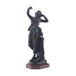 A German bronze model of Flora, late 19th century, cast by H. Gladenbeck & Sohn, the classically