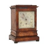 A rosewood mantel timepiece by William Johnson, Strand, London, second-quarter 19th century, the