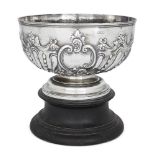 An Edwardian silver rose bowl on stand, London, 1901, Charles Stuart Harris, the fluted body