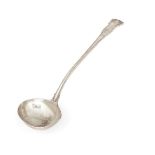 An early Victorian silver ladle, London, 1839, Mary Chawner, of King's pattern design, 35.2cm