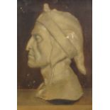 French School, mid-late 19th century- Academic study of a bust of Dante; oil on canvas, 33 x 24 cm