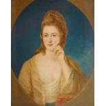 British School, mid-19th century- Portrait of a lady, quarter-length, traditionally held to be the