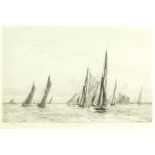 William Lionel Wyllie, British 1851-1931- Jenkin Swatchway; etching, signed in pencil lower left, 25