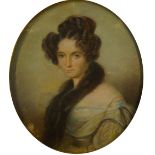 British School, early-mid 19the century- Portrait of a lady, quarter-length turned to the left