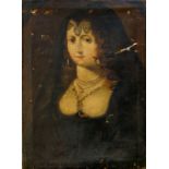 Neapolitan School, late 18th/early 19th century- Portrait of a lady half-length turned to the left