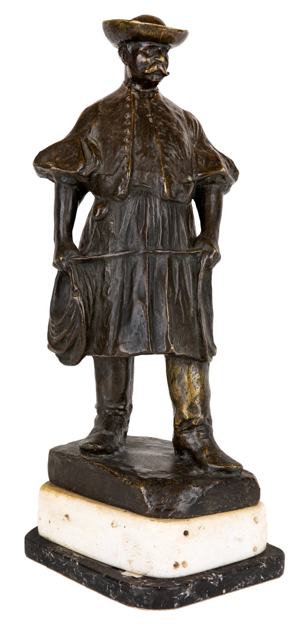 After Laslo Beszedes, Hungarian, 1874-1922, Csikós (Horse-herdsman), a bronze figure of a