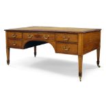 The Editor's Desk A George III style mahogany desk, early 20th century, with leather inset top