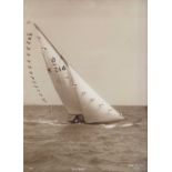 British, 20th century- 'Blue Skies'; photographic print on paper, inscribed 'Beken and sons,