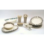 A group of enamelled creamware dinnerwares, early 19th century, impressed marks, with various