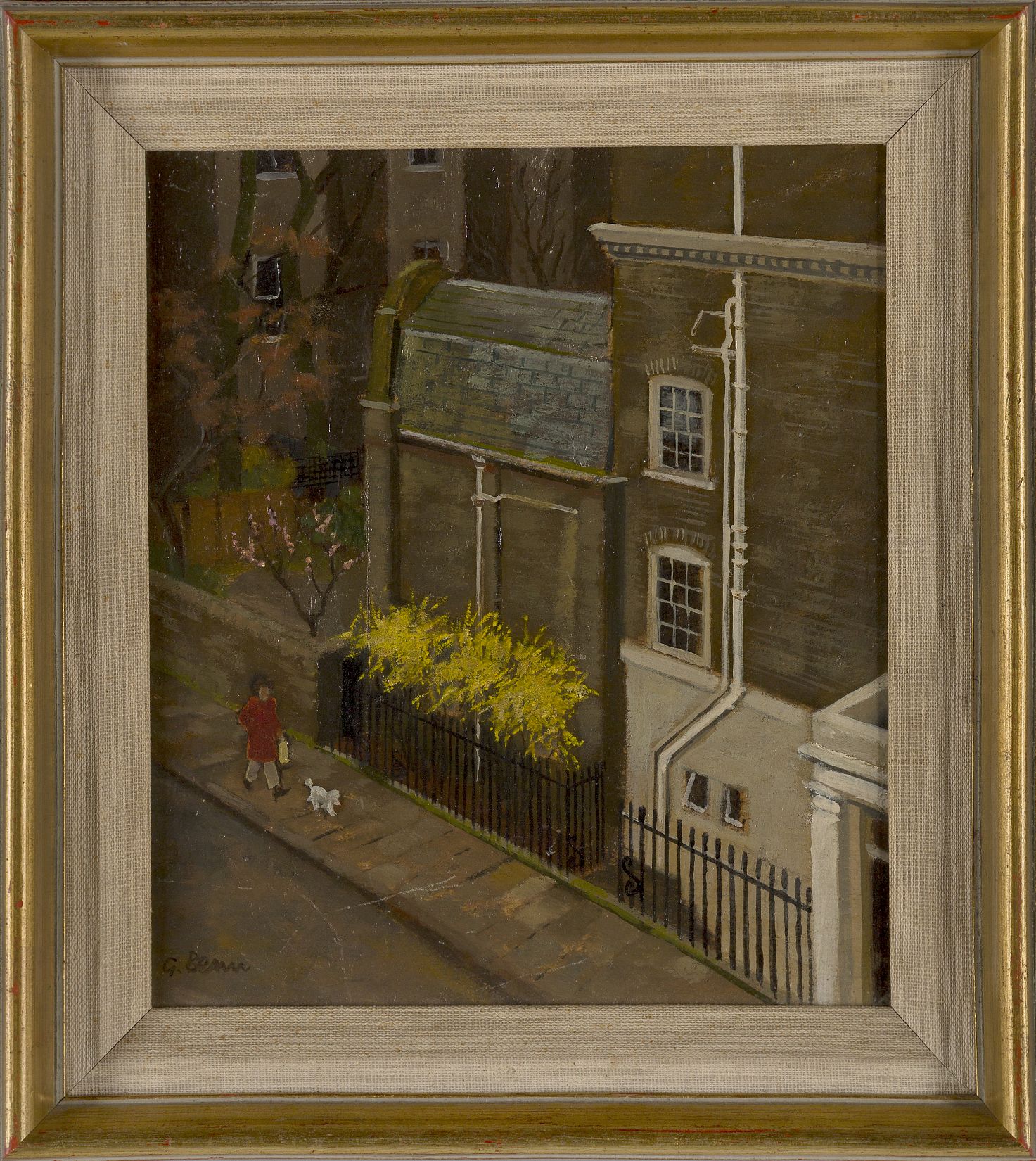 Geoffrey Benn, British, 20th century- Kensington Spring; oil on board, signed lower left 'G. Benn' - Image 2 of 3