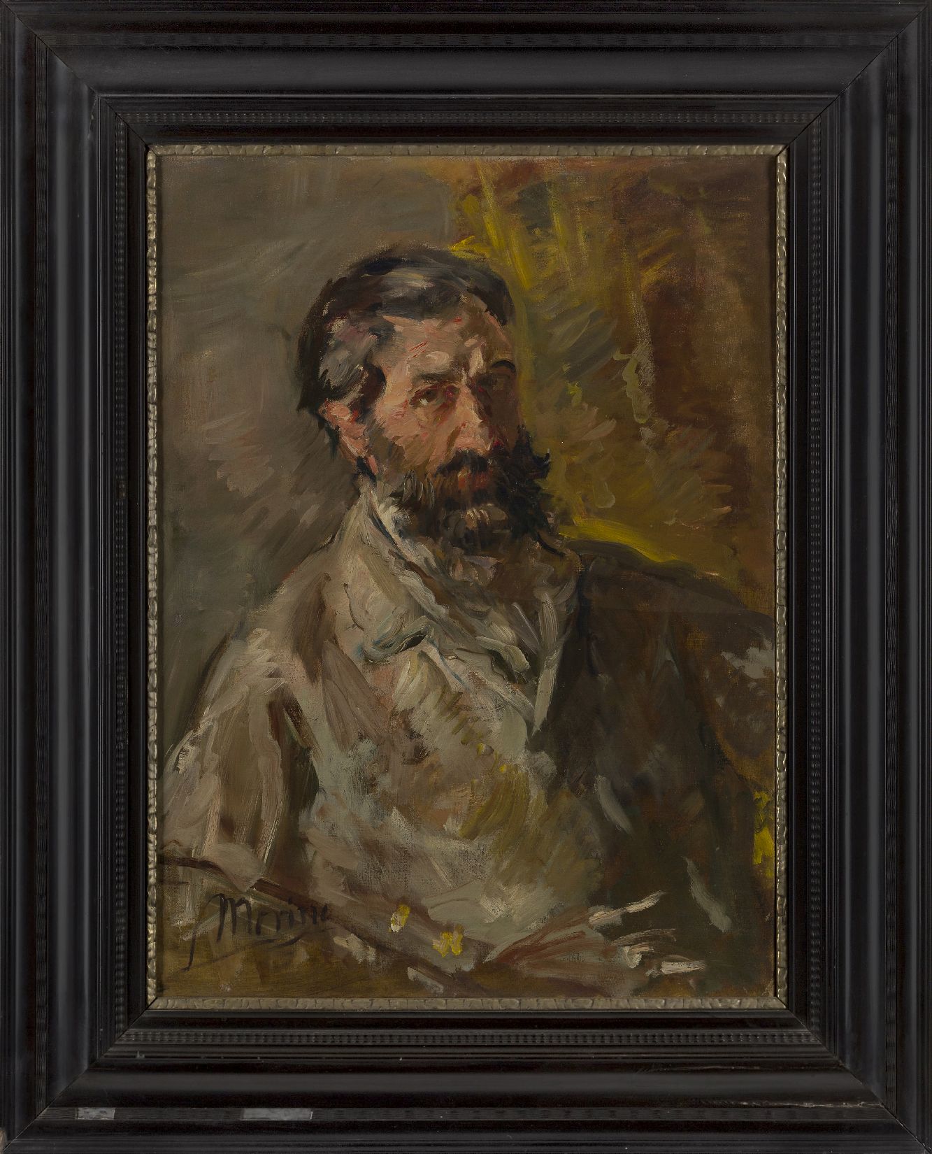 Edmund Pick-Morino, Austrian, 1877-1958- Self portrait; oil on canvas, signed 'Morino' lower left, - Image 2 of 3