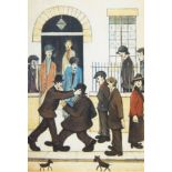 After Laurence Stephen Lowry RA RBA, British 1887-1976- offset lithograph, signed within the