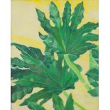 Anne Rakic, late 20th century- Untitled foliage, 2001; tempera on paper, signed in pencil, inscribed