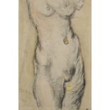 Henryk Gotlib, British/Polish 1890-Ã‚Â1966 - Torso, 1949; watercolour, chalk and pencil on paper,