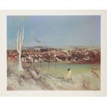 Sir Sidney Nolan OM AC CBE RA, Australian 1917-1992- Riverbank, 1964; photo screenprint in colours