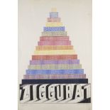 Joe Tilson RA, British b.1928- Ziggurat, 1964; screenprint in colours on wove, signed, dated and
