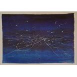 British School, 20th Century- Untitled Blue Abstract; lithograph in colours on wove, 27 copies, each