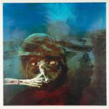 Sir Sidney Nolan OM AC CBE RA, Australian 1917-1992- Landscape- Miner Smoking, 1973- screenprint